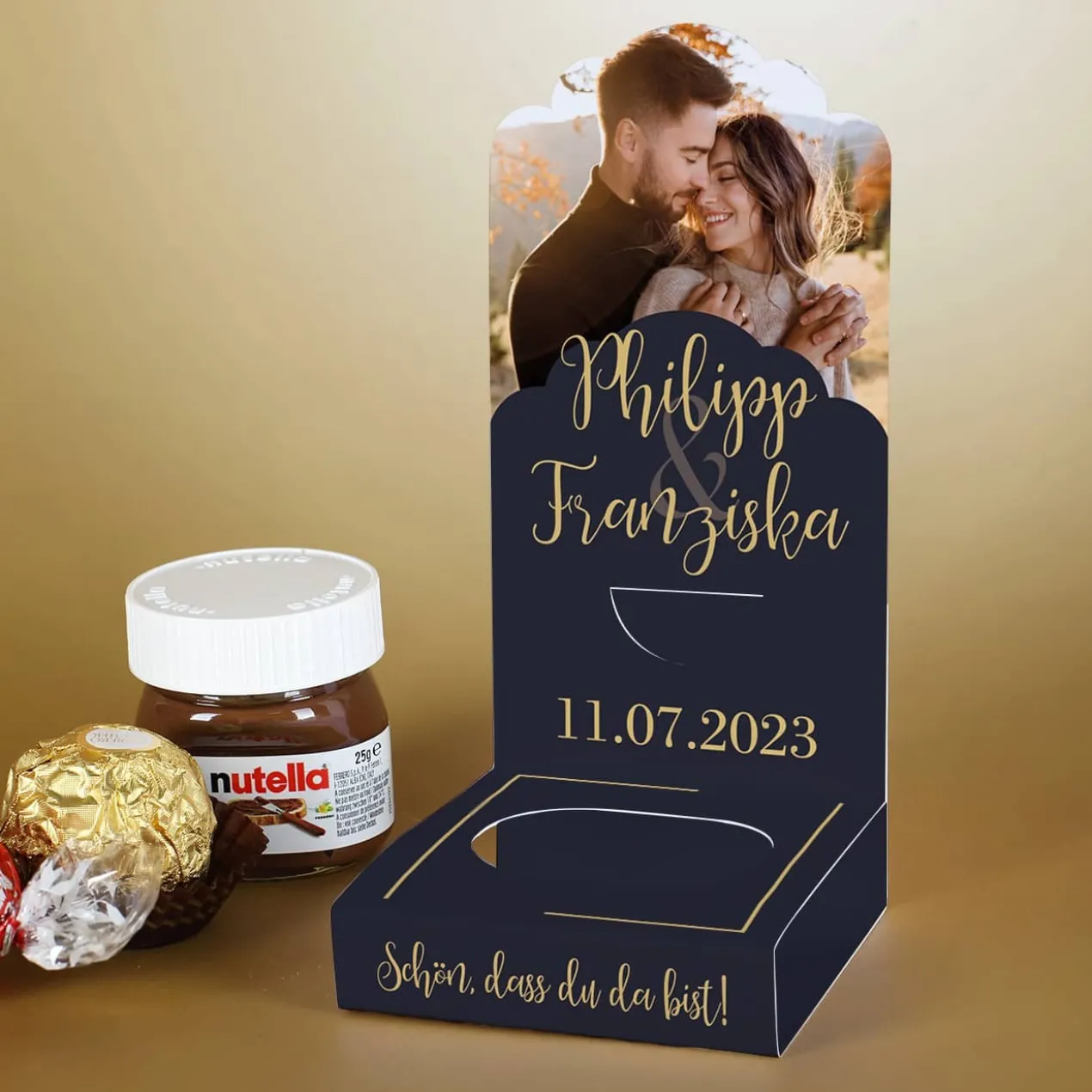 Edle DIY-Fotoaufsteller 4er Set für romantische Gastgeschenke zur Hochzeit