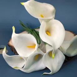 Edler Calla-Strauß aus Seidenblumen | 7 künstliche Blumen im natürlichen Look