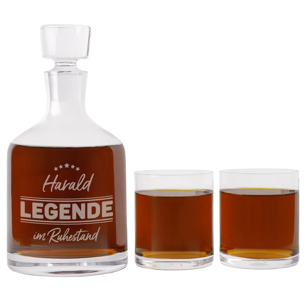 Edles Whisky-Geschenkset von Leonardo ‚Legende im Ruhestand‘ personalisiert mit Name zur Rente