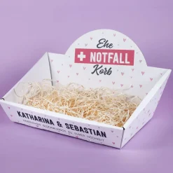 Ehe-Notfall-Korb als witziges Geschenk zur Hochzeit