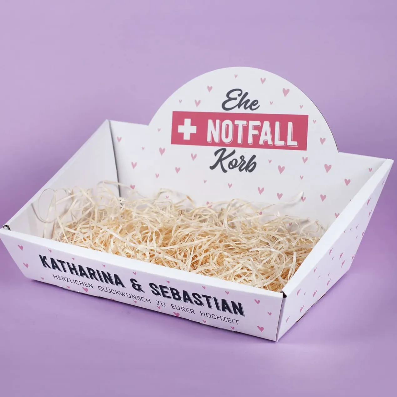 Ehe-Notfall-Korb als witziges Geschenk zur Hochzeit