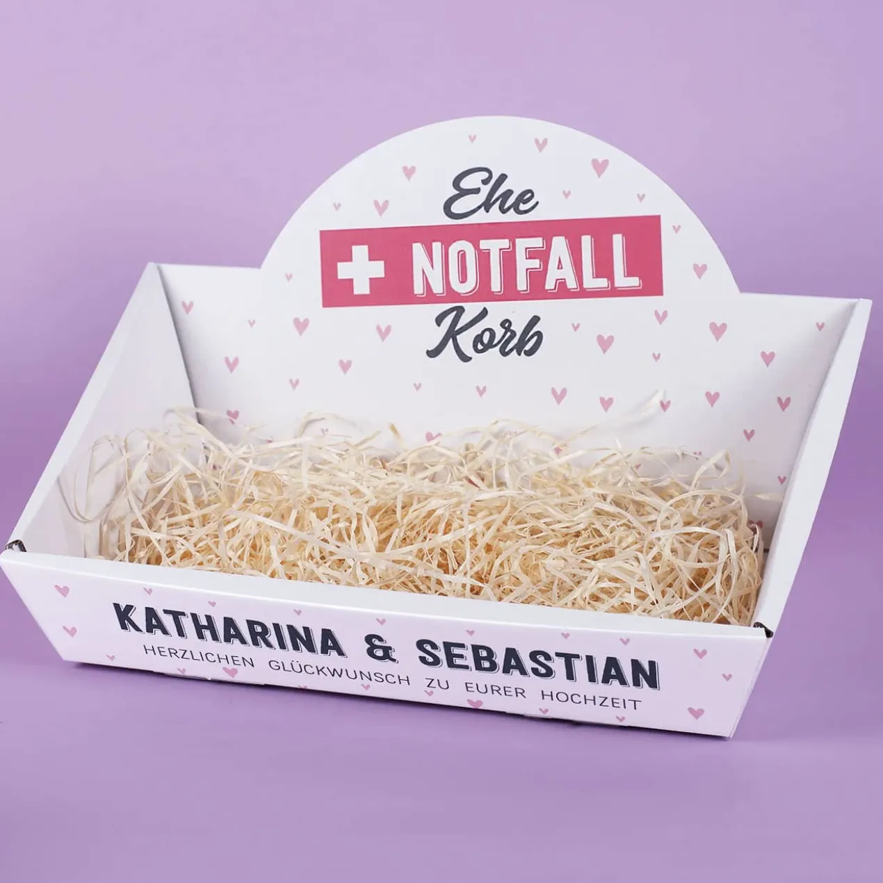 Ehe-Notfall-Korb als witziges Geschenk zur Hochzeit