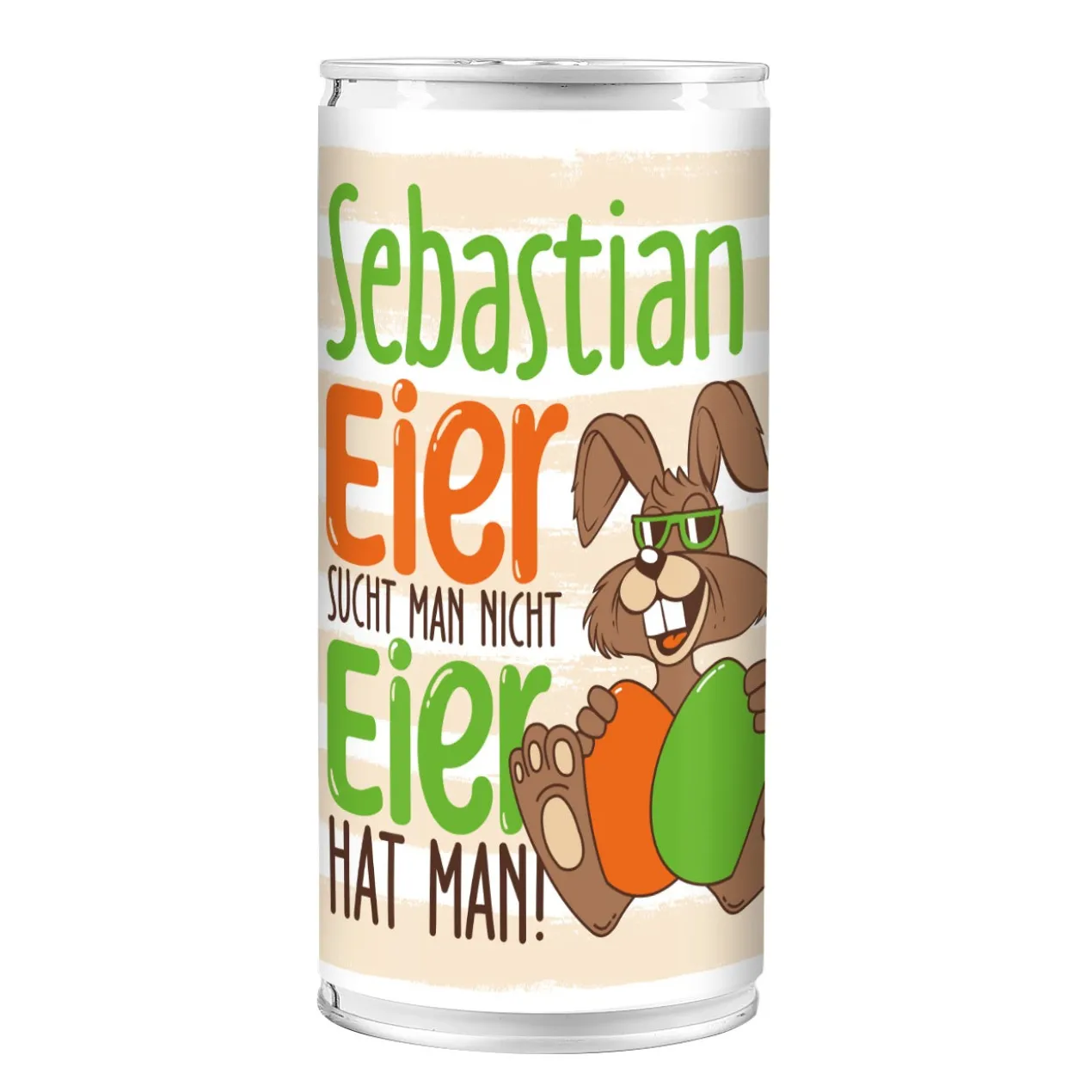 Eier sucht man nicht, Eier hat man! - 1 Liter Bierdose als Ostergeschenk