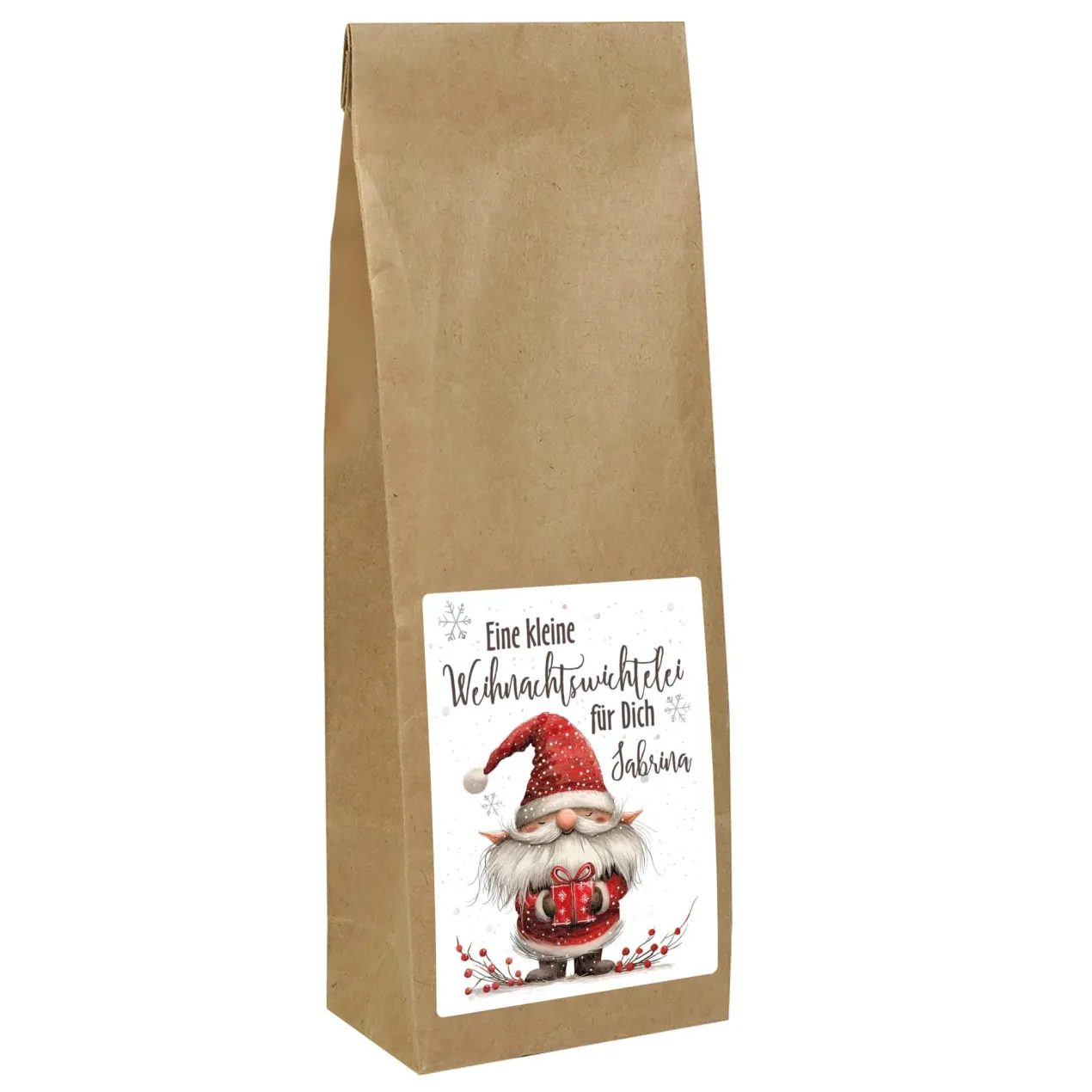Eine kleine Weihnachtswichtelei - Tee mit personalisierten Aufkleber und Name