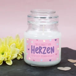 Eine Kleinigkeit von Herzen - Geschenkset mit Lindorkugeln, Duftkerze und Secco