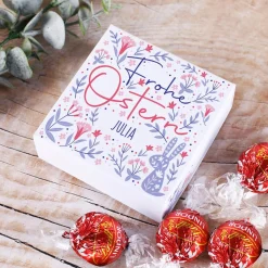 Eine Kleinigkeit zu Ostern - 4 Lindorkugeln in persönlicher Osterverpackung