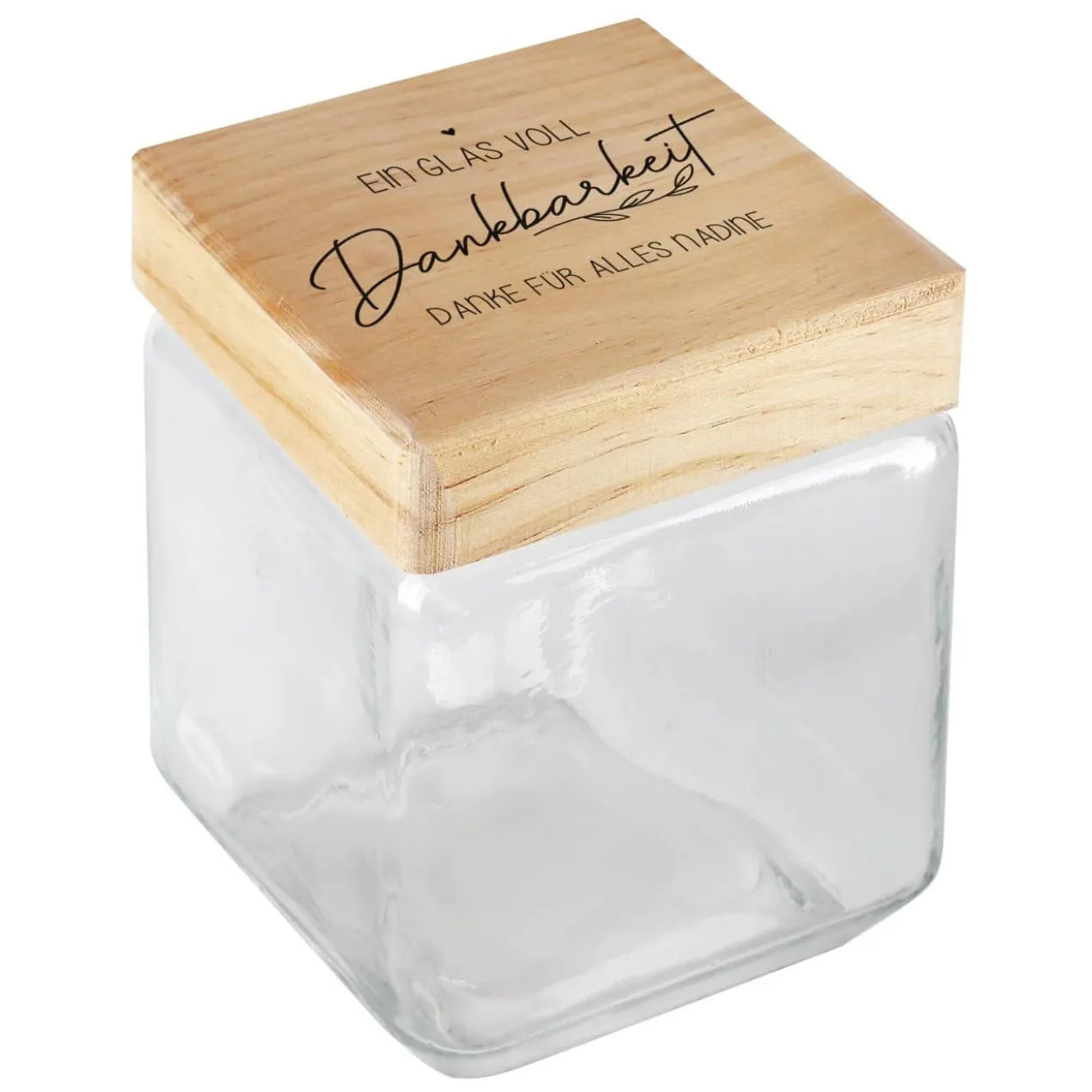 Ein Glas voll Dankbarkeit - Vorratsglas als Geschenkverpackung