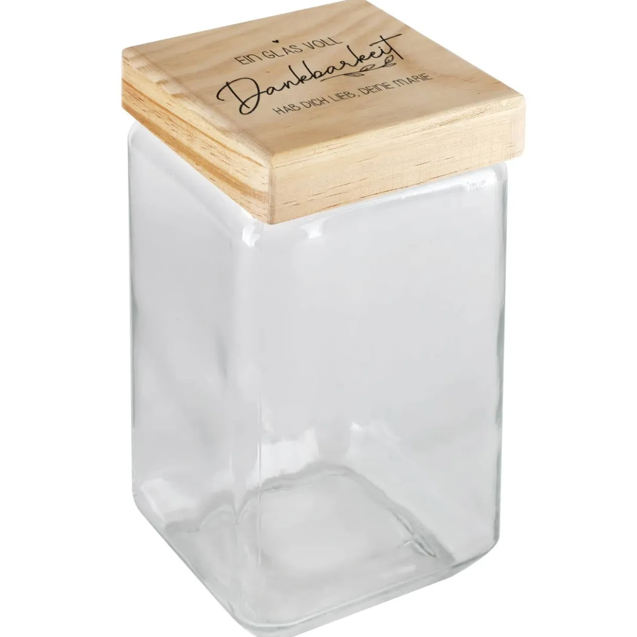 Ein Glas voll Dankbarkeit - Vorratsglas als Geschenkverpackung