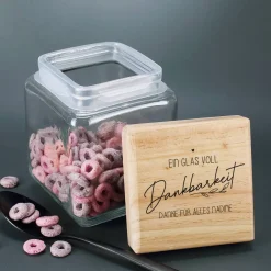 Ein Glas voll Dankbarkeit - Vorratsglas als Geschenkverpackung