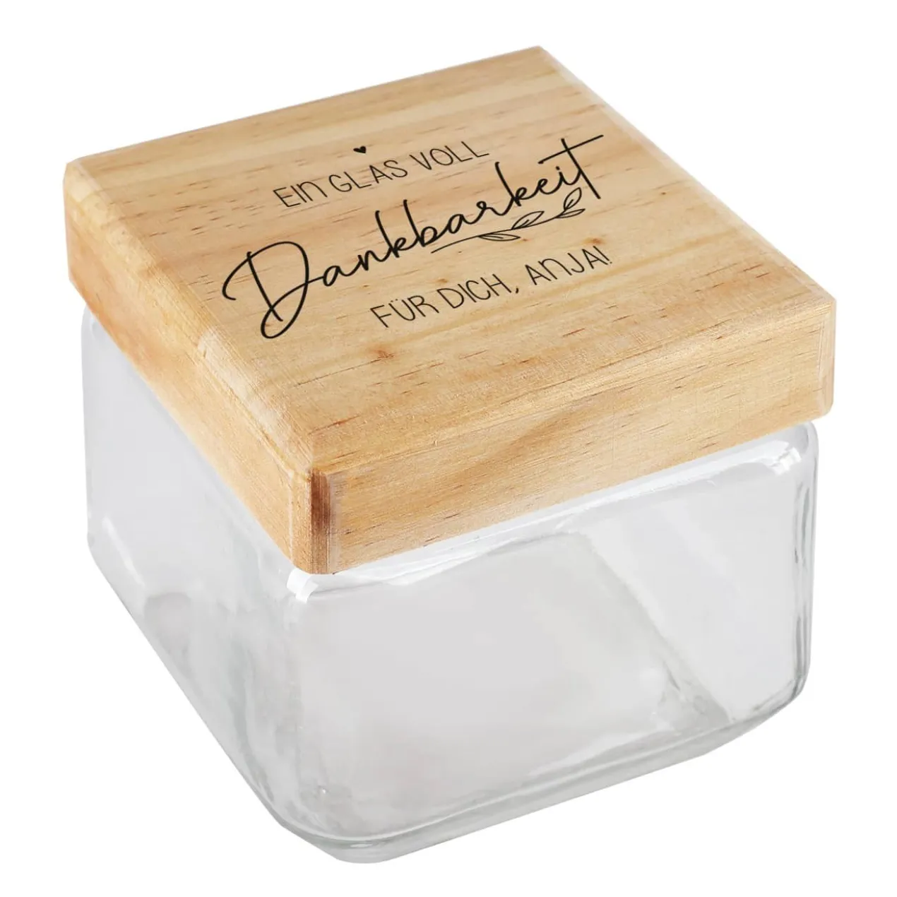 Ein Glas voll Dankbarkeit - Vorratsglas als Geschenkverpackung