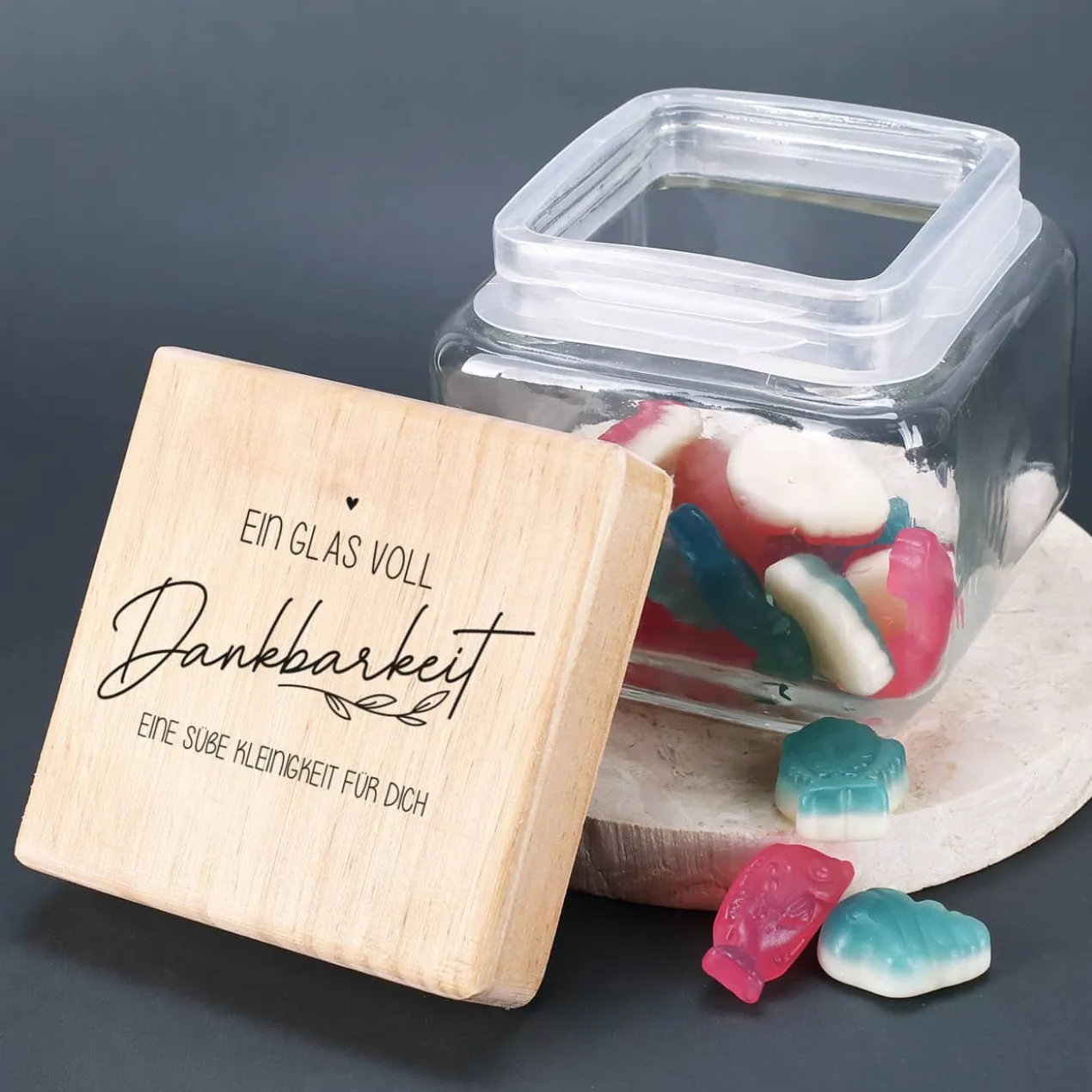 Ein Glas voll Dankbarkeit - Vorratsglas als Geschenkverpackung