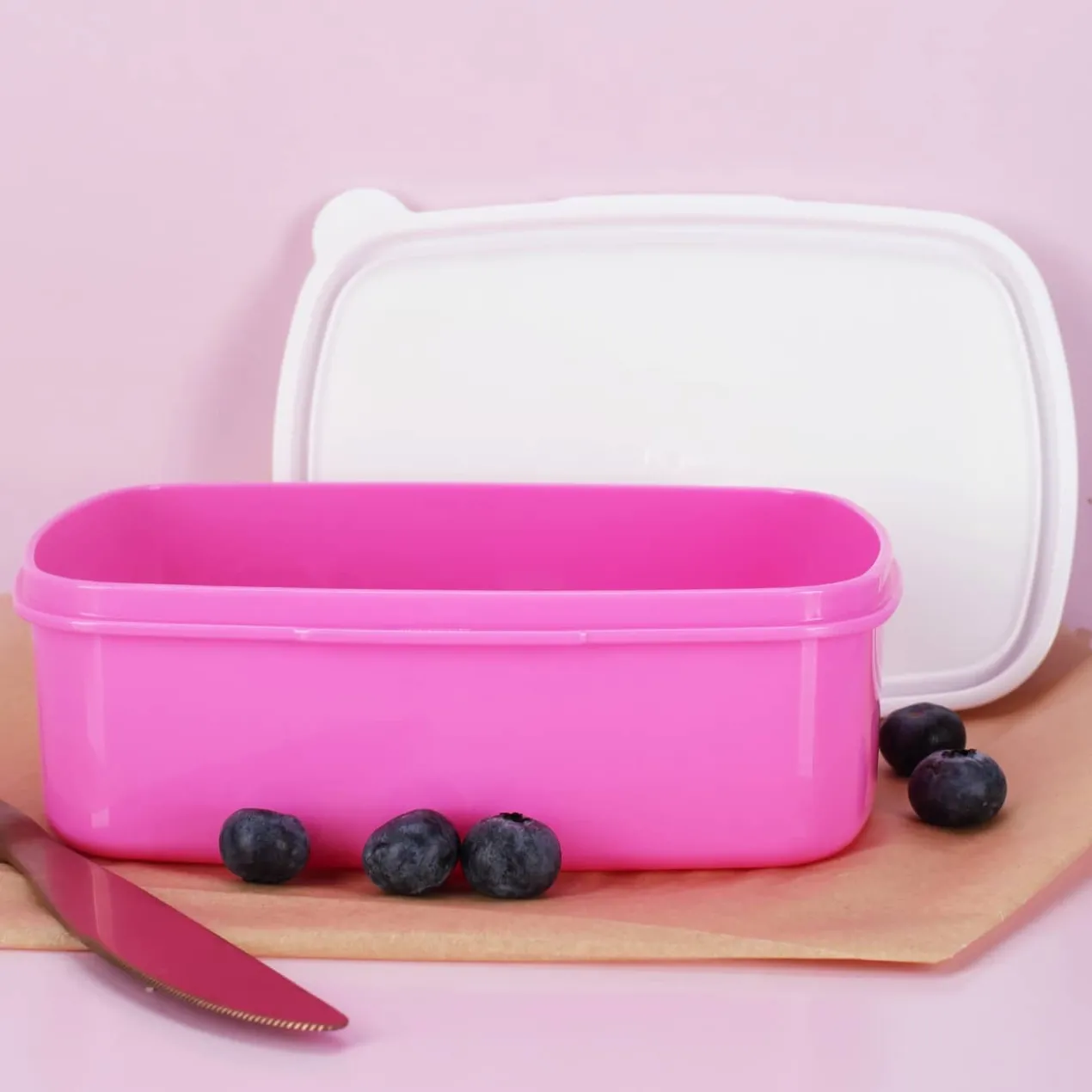 Einhorn Brotdose in pink mit Ihrem Wunschnamen bedruckt