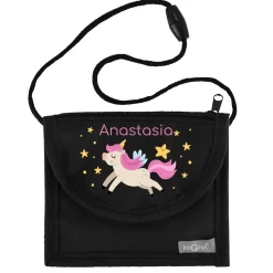Einhorn Brustbeutel personalisiert mit Name | Geschenk für Mädchen | Farbauswahl