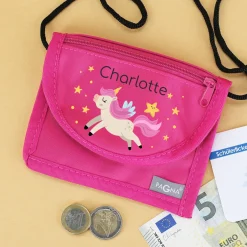 Einhorn Brustbeutel personalisiert mit Name | Geschenk für Mädchen | Farbauswahl
