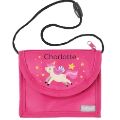Einhorn Brustbeutel personalisiert mit Name | Geschenk für Mädchen | Farbauswahl