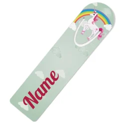 Einhorn - Lesezeichen zur Einschulung mit Name