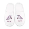 Einhorn-Pantoffeln mit Name