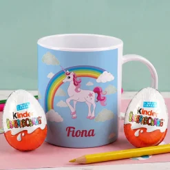 Einhorn Tasse aus bruchfestem Kunststoff mit Ihrem Namen personalisiert