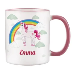 Einhorn Tasse mit Name zur Einschulung