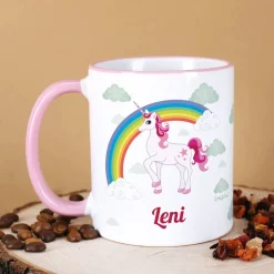 Einhorn Tasse mit Name zur Einschulung