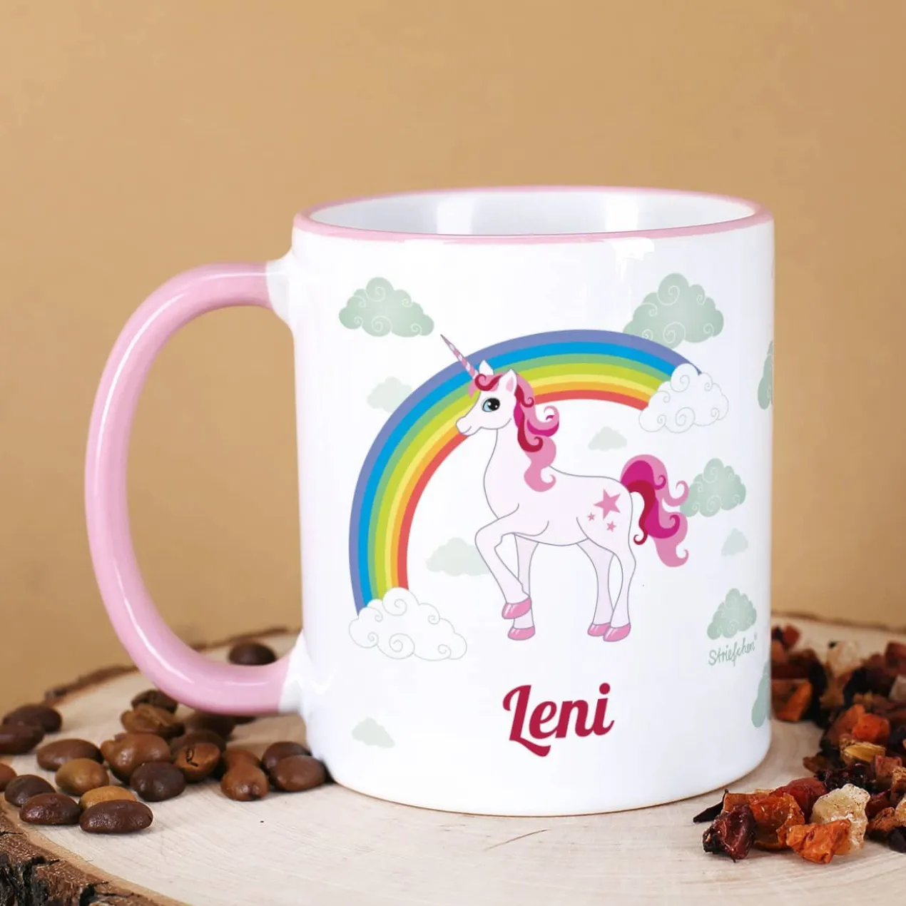 Einhorn Tasse mit Name zur Einschulung