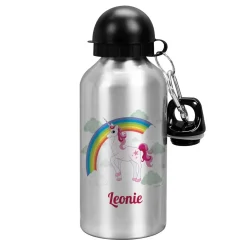 Einhorn Trinkflasche mit Ihrem Wunschnamen bedruckt