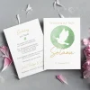 Einladung o. Danksagung zur Konfirmation, Kommunion, Taufe | Personalisiert | Taube