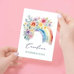 Einladung - Regenbogen - zur Taufe, Kommunion oder Konfirmation