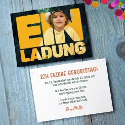 Einladungskarte mit Foto zu vielen Anlässen