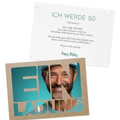 Einladungskarte mit Foto zu vielen Anlässen