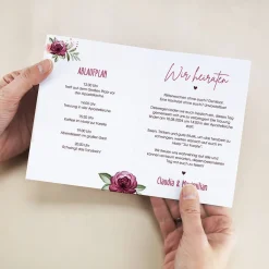 Einladungskarten - Rosen - zur Hochzeit