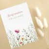 Einladungskarte - Wildblumen - zur Taufe, Kommunion oder Konfirmation