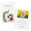 Einladungskarte zum Kindergeburtstag mit Einhornmotiv