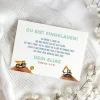Einladungskarte zum Kindergeburtstag im Bagger und Baustellen Design mit Wunschdaten