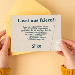 Eintrittskarte - Geburtstagseinladung mit Ihren Wunschtexten