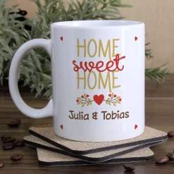 Einzugsgeschenk - Home sweet Home Tasse mit Namen