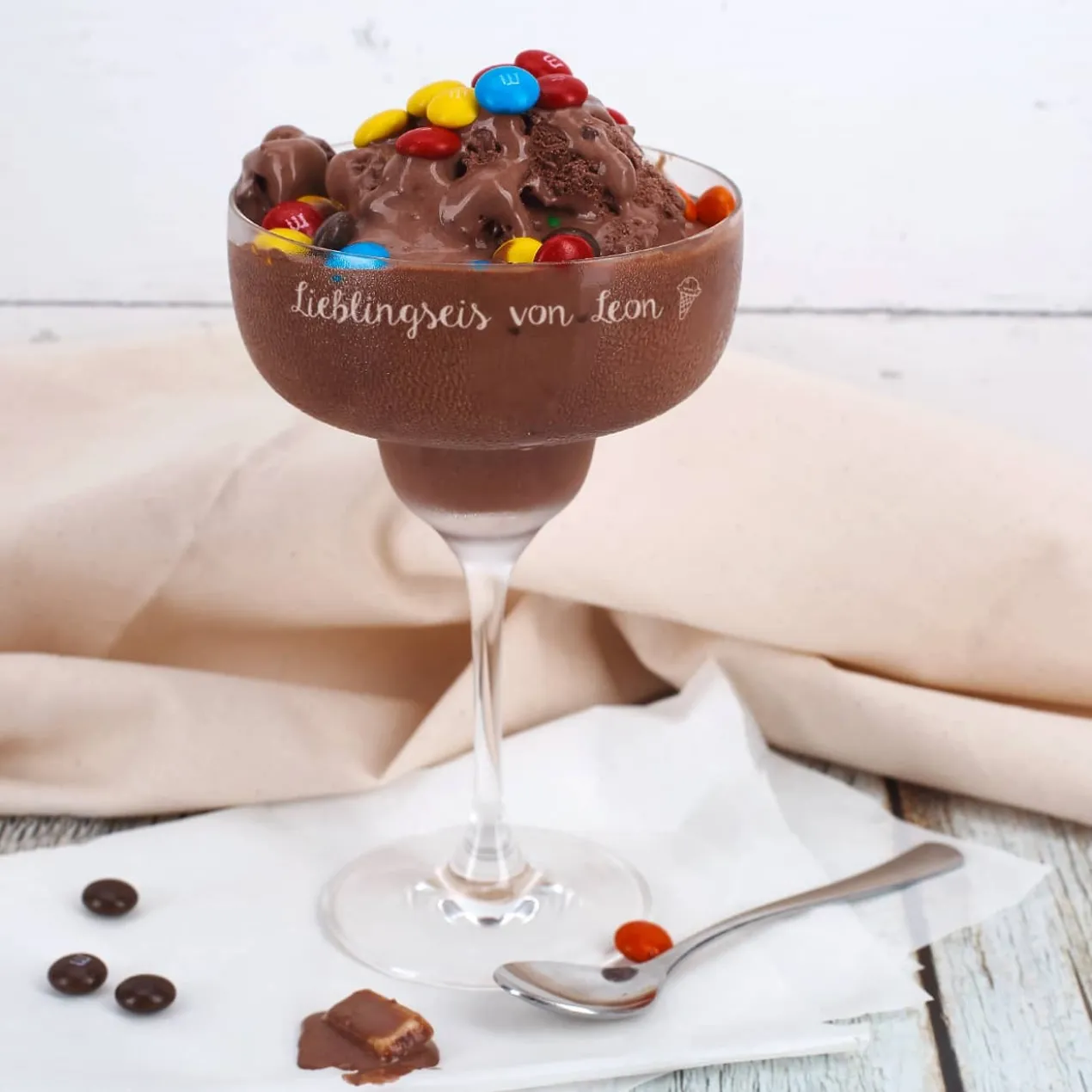 Eisbecher - Lieblingseis von - graviert mit Name