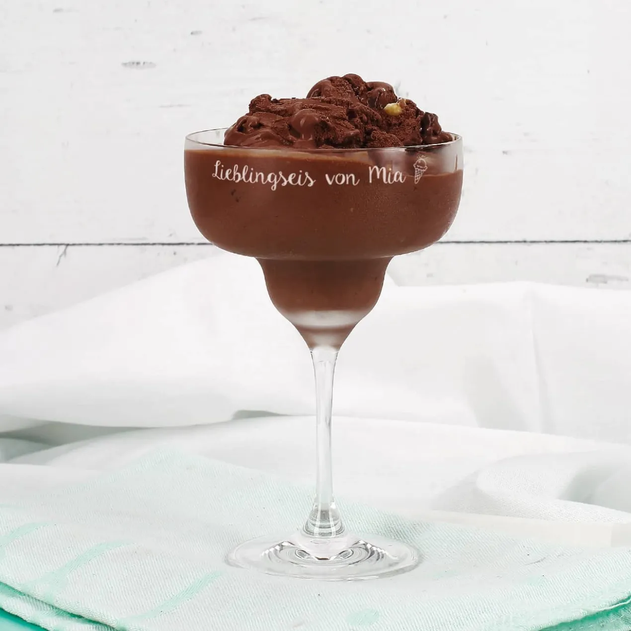Eisbecher - Lieblingseis von - graviert mit Name