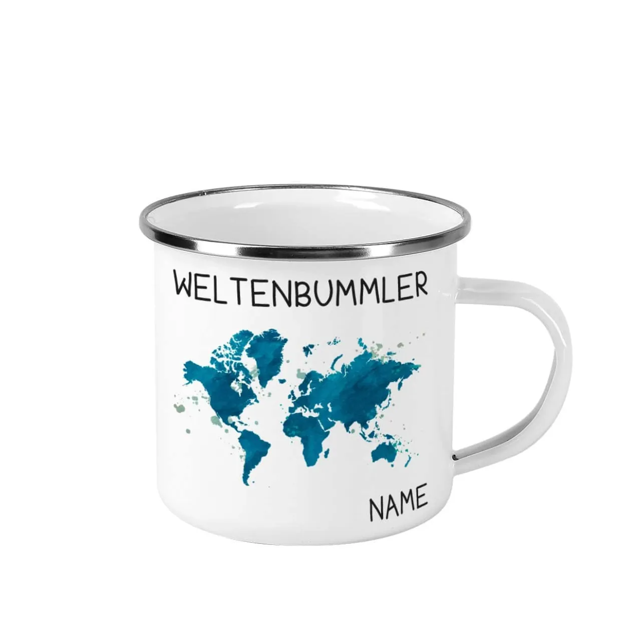 Emaillebecher für Weltenbummler