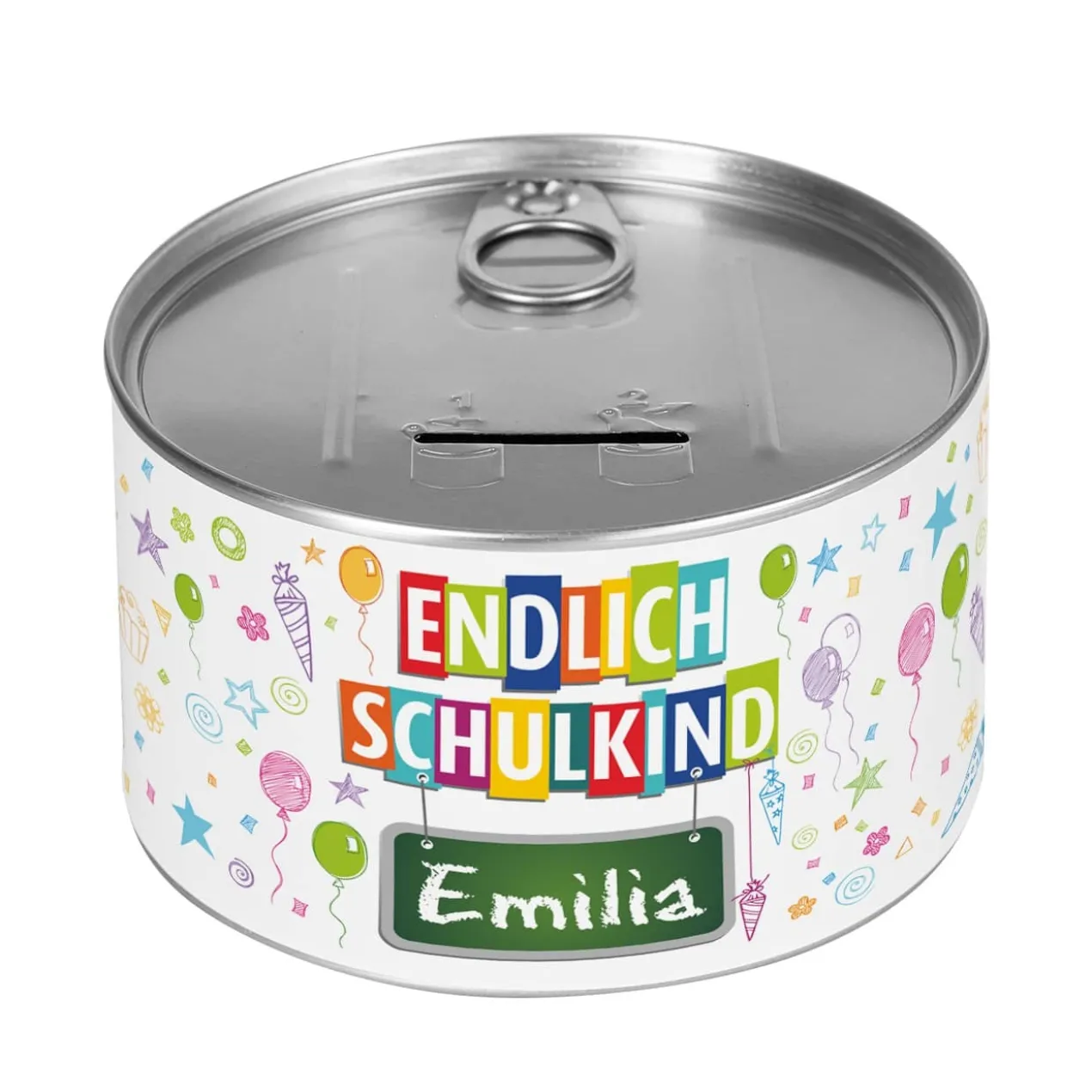 Endlich Schulkind - Aufreiß-Spardose zur Einschulung
