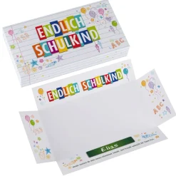 Endlich Schulkind - Box für Geldgeschenk zur Einschulung mit Name & Wunschtext