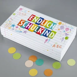 Endlich Schulkind - Box für Geldgeschenk zur Einschulung mit Name & Wunschtext