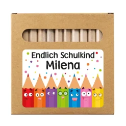 Endlich Schulkind - 12 Buntstifte in kleiner Verpackung