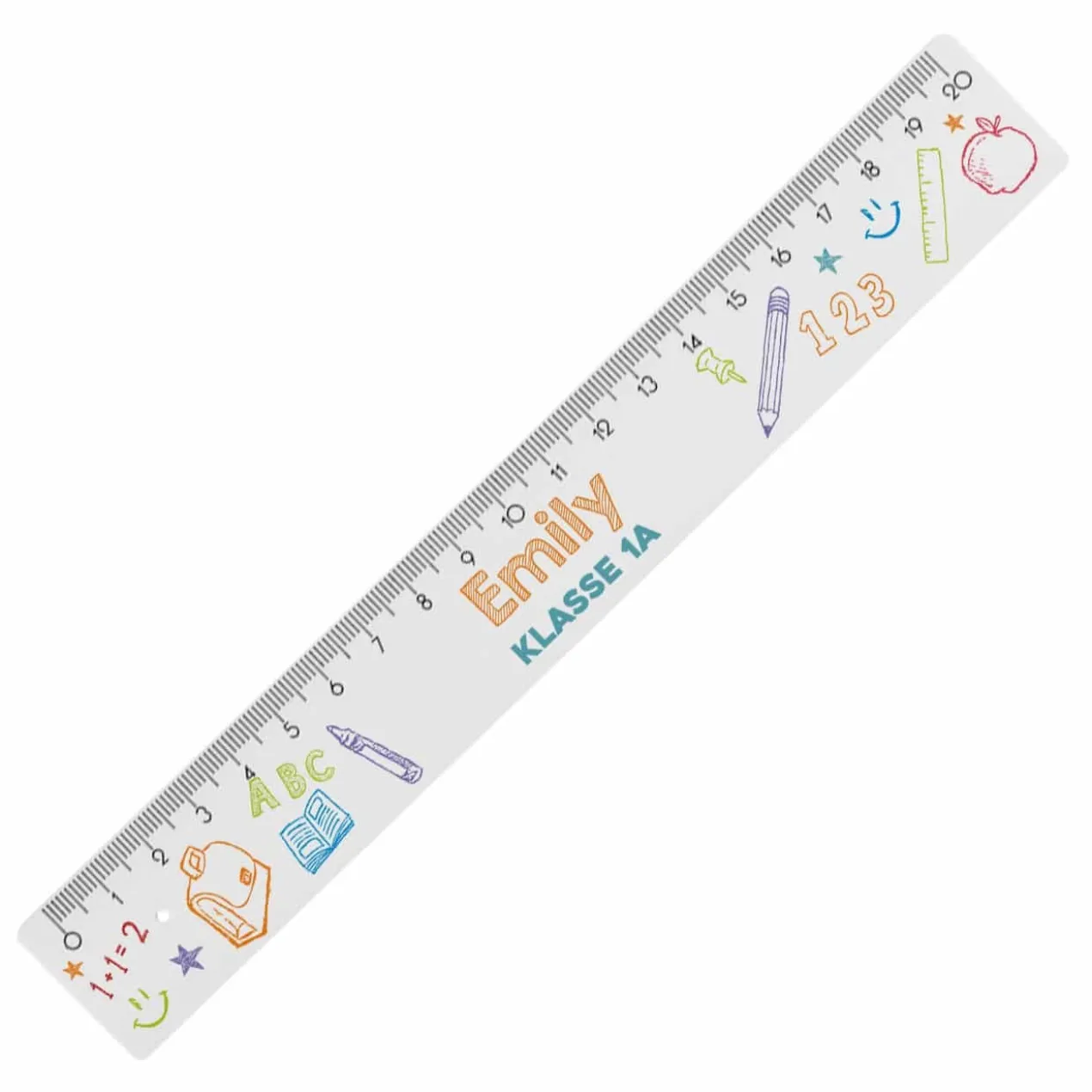 Endlich Schulkind - Lineal mit Namensaufdruck und Wunschtext