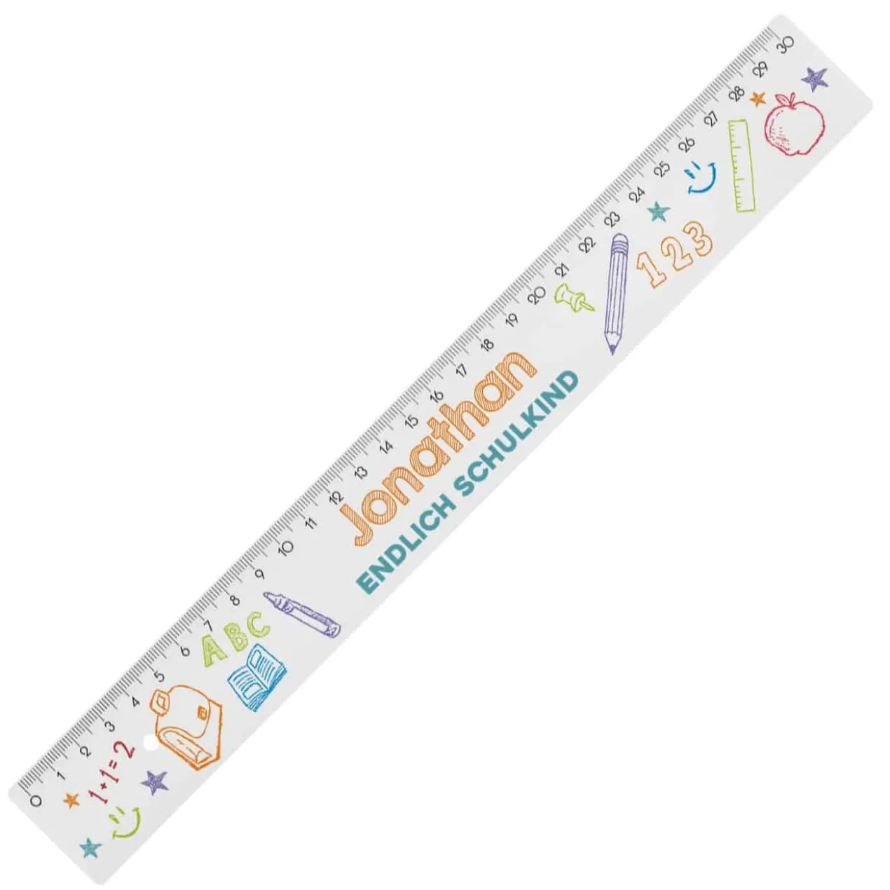 Endlich Schulkind - Lineal mit Namensaufdruck und Wunschtext