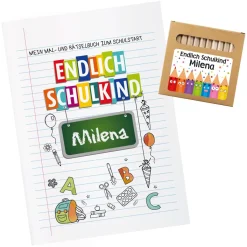 Endlich Schulkind - Malbuch zum Schulanfang mit Name DIN A4