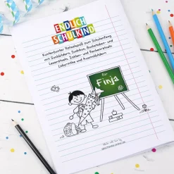 Endlich Schulkind - Malbuch zum Schulanfang mit Name DIN A4