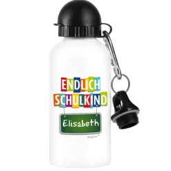 Endlich Schulkind - Trinkflasche mit Name