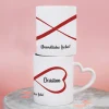 Endlose Liebe - Partnertassen mit Namen und Wunschtext