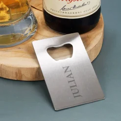 Erdinger Bier-Geschenkset zu Weihnachten, mit graviertem Glas, Weißbier und Flaschenöffner